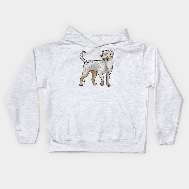 Dog - Catahoula Leopard Dog - White Leopard Kids Hoodie by Jen's Dogs Custom Gifts and Designs